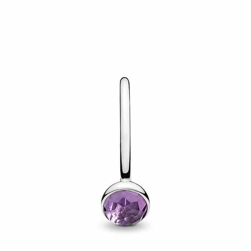 Anillos Apilables Pandora February Droplet Argint/Violet (uabNMYvz)